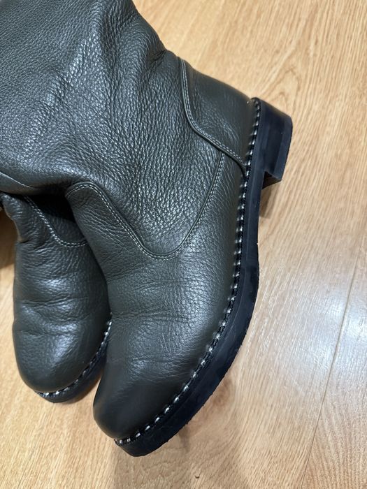 Стильні шкіряні зимові чоботи