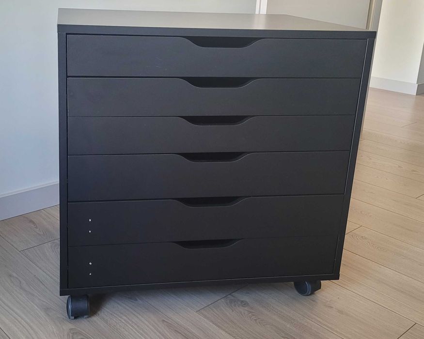 Ikea ALEX Komoda na kółkach 67x66 cm czarna, Wrocław, Psie Pole