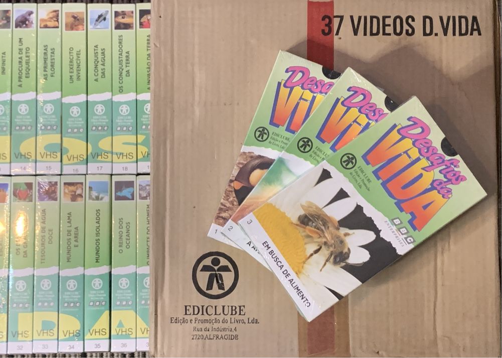 Coleção Completa 37 Vhs Desafios da Vida (EDICLUB) Com Caixa Original