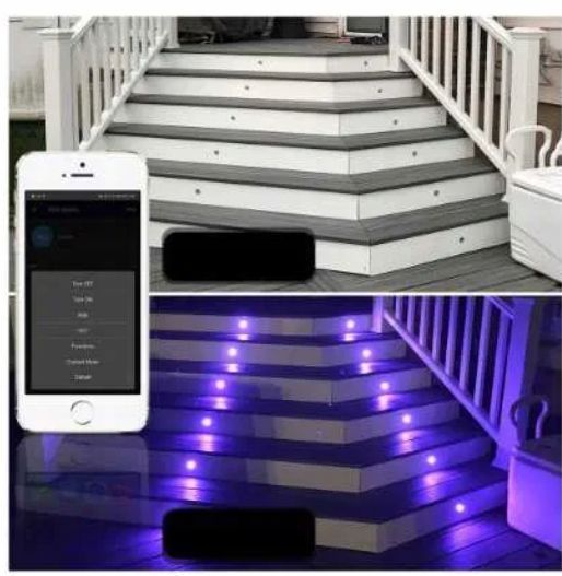 Zestaw 30 lamp GEYUEYA Home do podłogi Bluetooth RGBWW