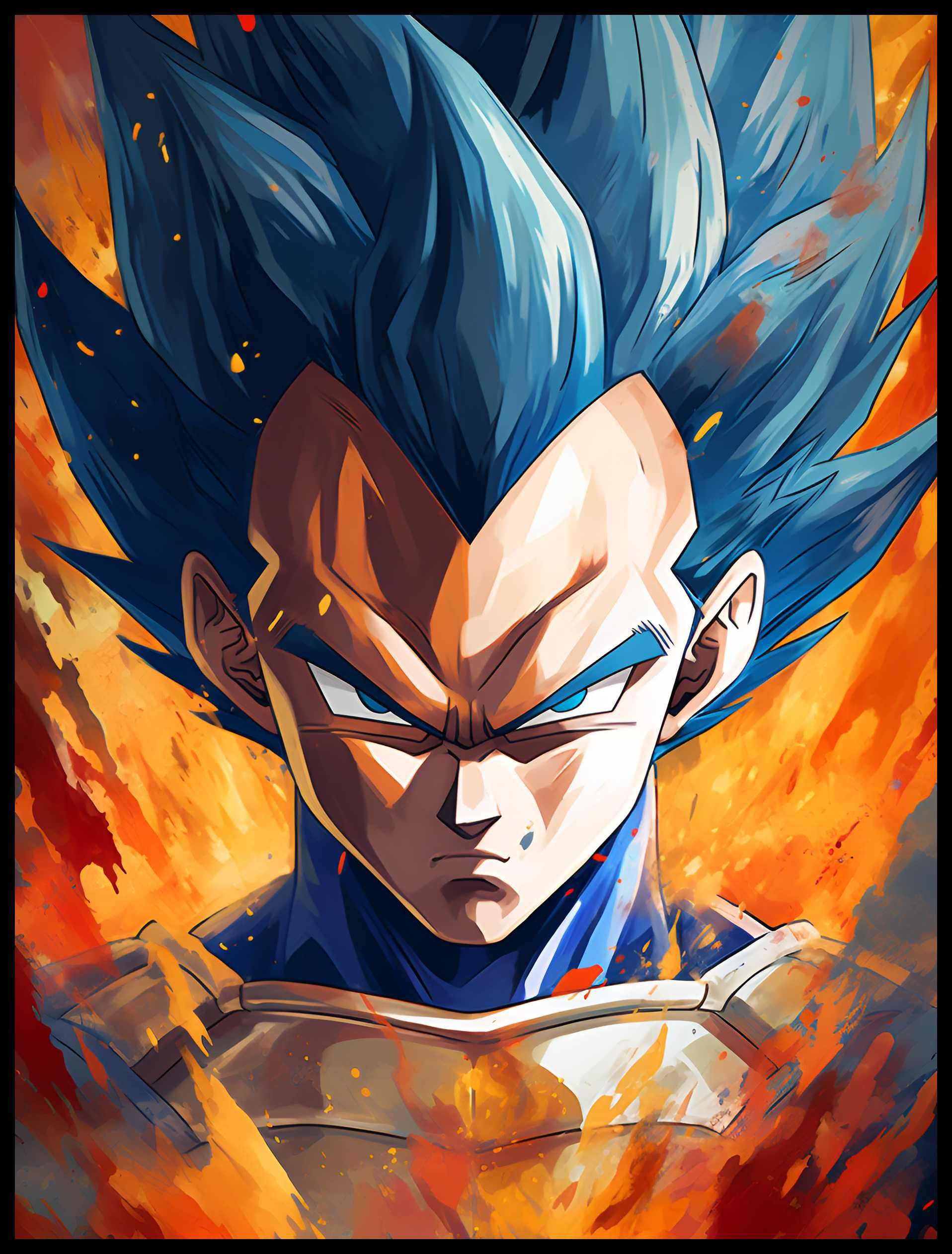 Plakat na Ścianę Obraz Dragon Ball Z Vegeta SSJ2 Anime 50x70 cm