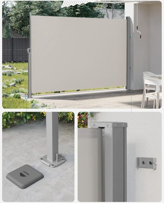 Markiza boczna na balkon i taras 180x350