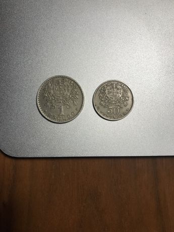 Moedas Escudo 1$ e 50 centavos