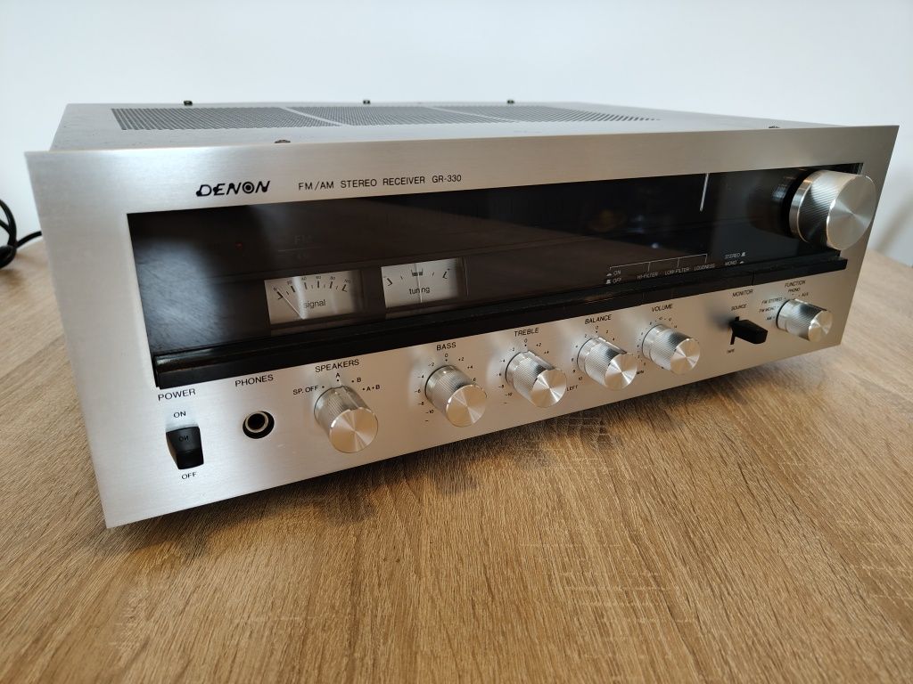 Odbiornik stereo DENON GR-330, 2x75W, nowa cena 900 dm, wyprodukowany