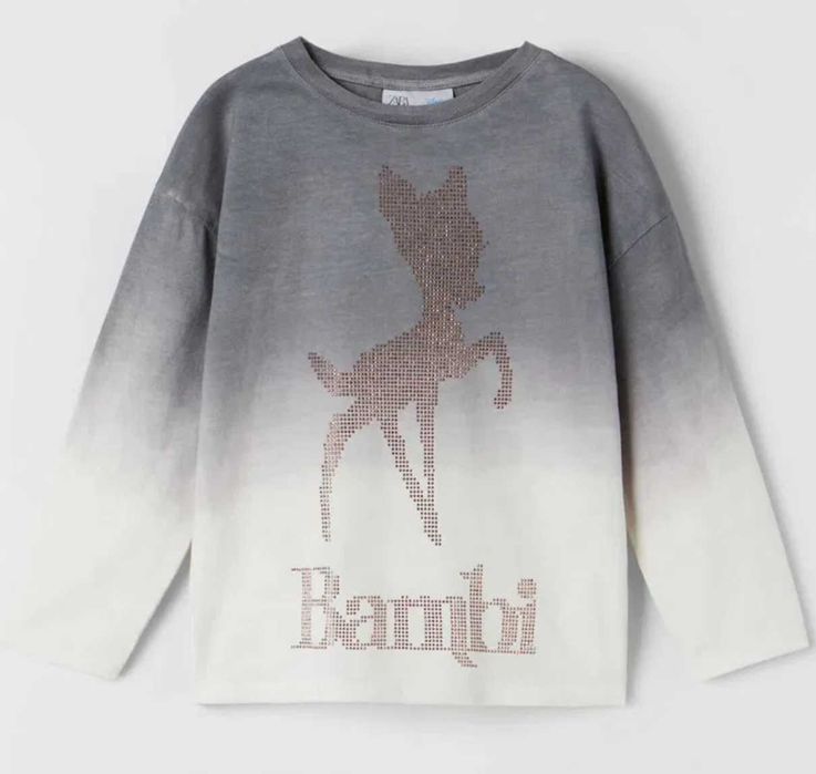 Zara koszulka longsleeve Bambi 11 12 lat
