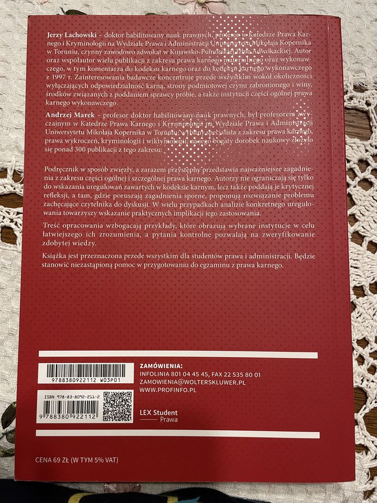 Prawo karne Zarys problematyki Andrzej Marek Jerzy Lachowski wyd 3