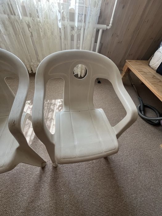 Rumba Kettler białe plastikowe krzesła ogrodowe