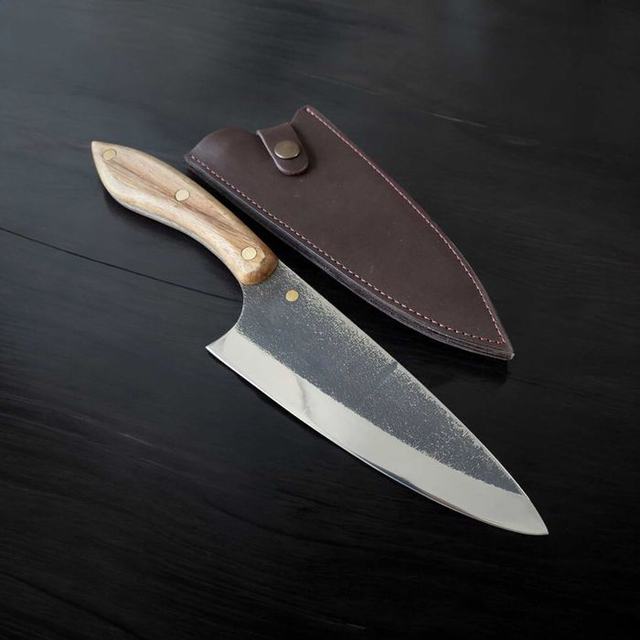 Кухонний шеф ніж зі сталі Х12МФ з чохлом, кухонный нож, шеф-нож