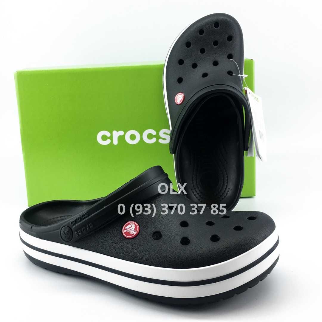 Крокси Чоловічі Сірі Сині Чорні Зелені Білі Crocs Crocband Grey / Navy