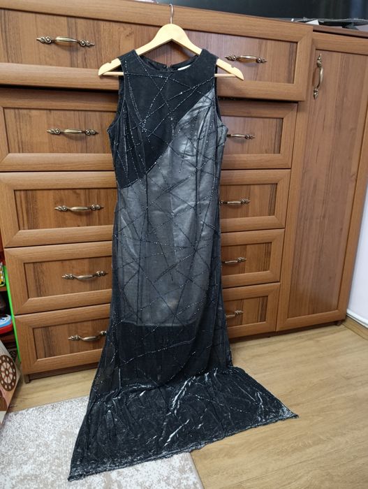 Вечірнє плаття блискуче бісер люрексна нитка