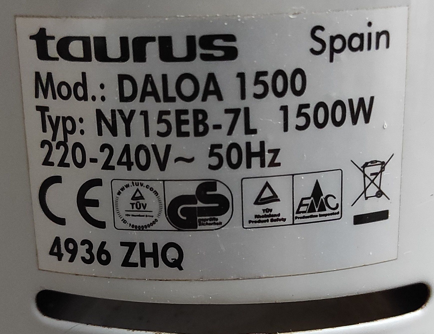 Aquecedor Taurus 1500 impecável