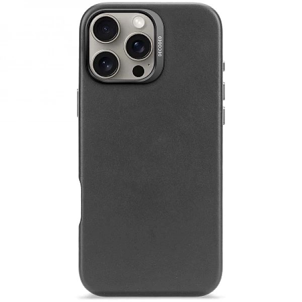 Etui Decoded Leather Backcover z MagSafe do iPhone 16 Pro Max - czarne
