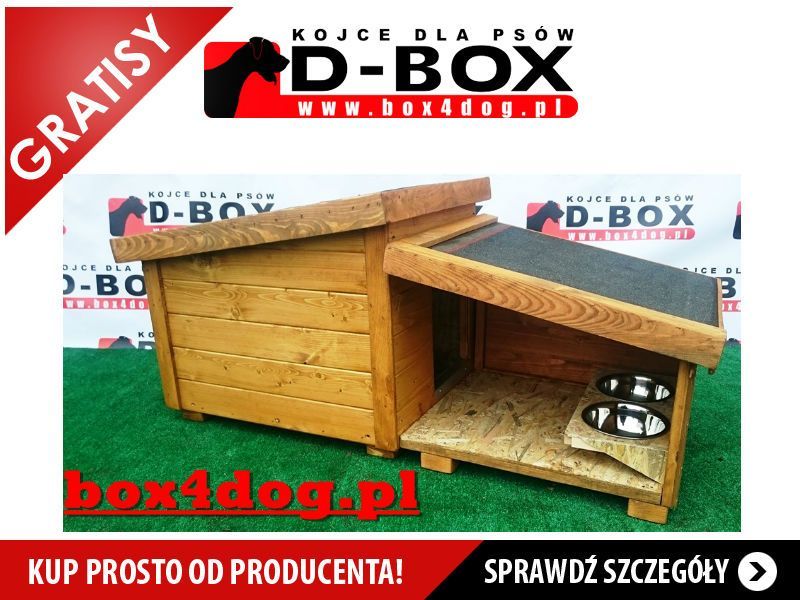 Buda Dla Psa z Przedsionkiem L ,MISKI, GRATISY