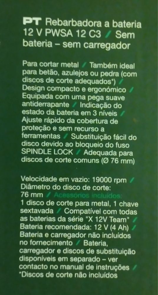 Parkside® Rebarbadora Angular 12 V