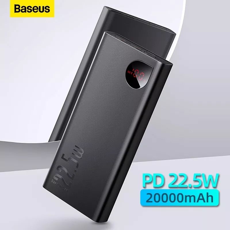 Мощный power bank Baseus Adamant на 20.000 ма 22,5 вт от известного бр