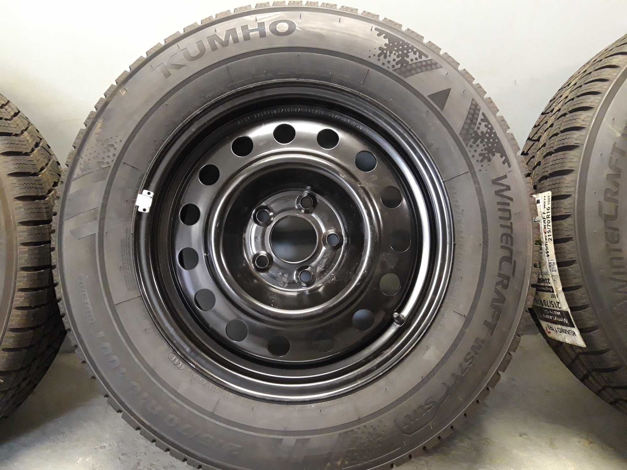 Koła stalowe 16 Hyundai Tucson 5x114,3, Kumho 215/70R16, NOWE, 2019r