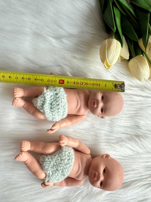 2 lalki około 17 cm bliźniaki chłopiec i dziewczyn niemowlak noworodek