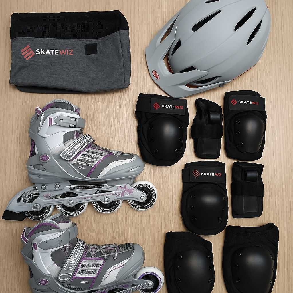 Pack Patins Q-60 (EU 38)+ Capacete Bell + Protetores Skatewiz