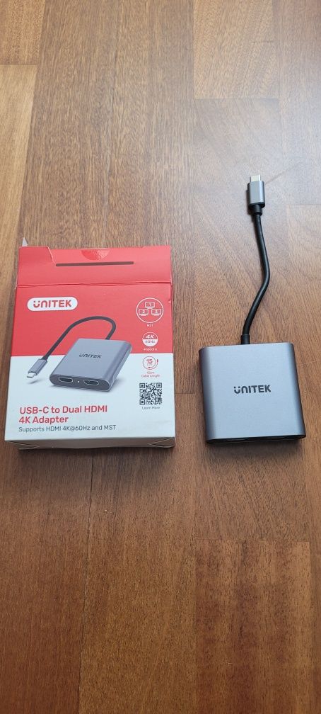 Unitek adapter USB-C do dual HDMI 4K