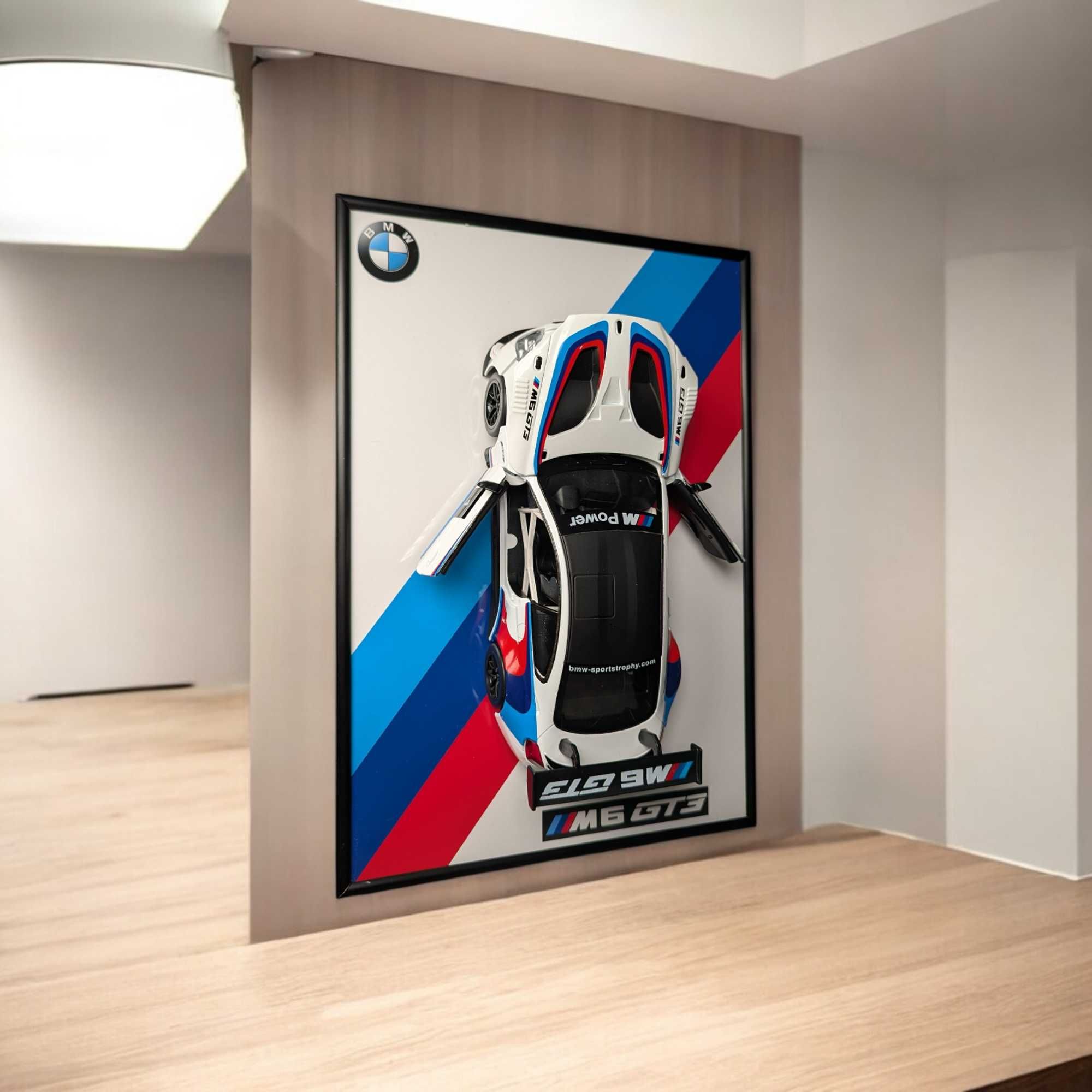 Модель CCA BMW M6 GT3 З АРТ Рамкою 30х21см (А4) Масштаб 1/24