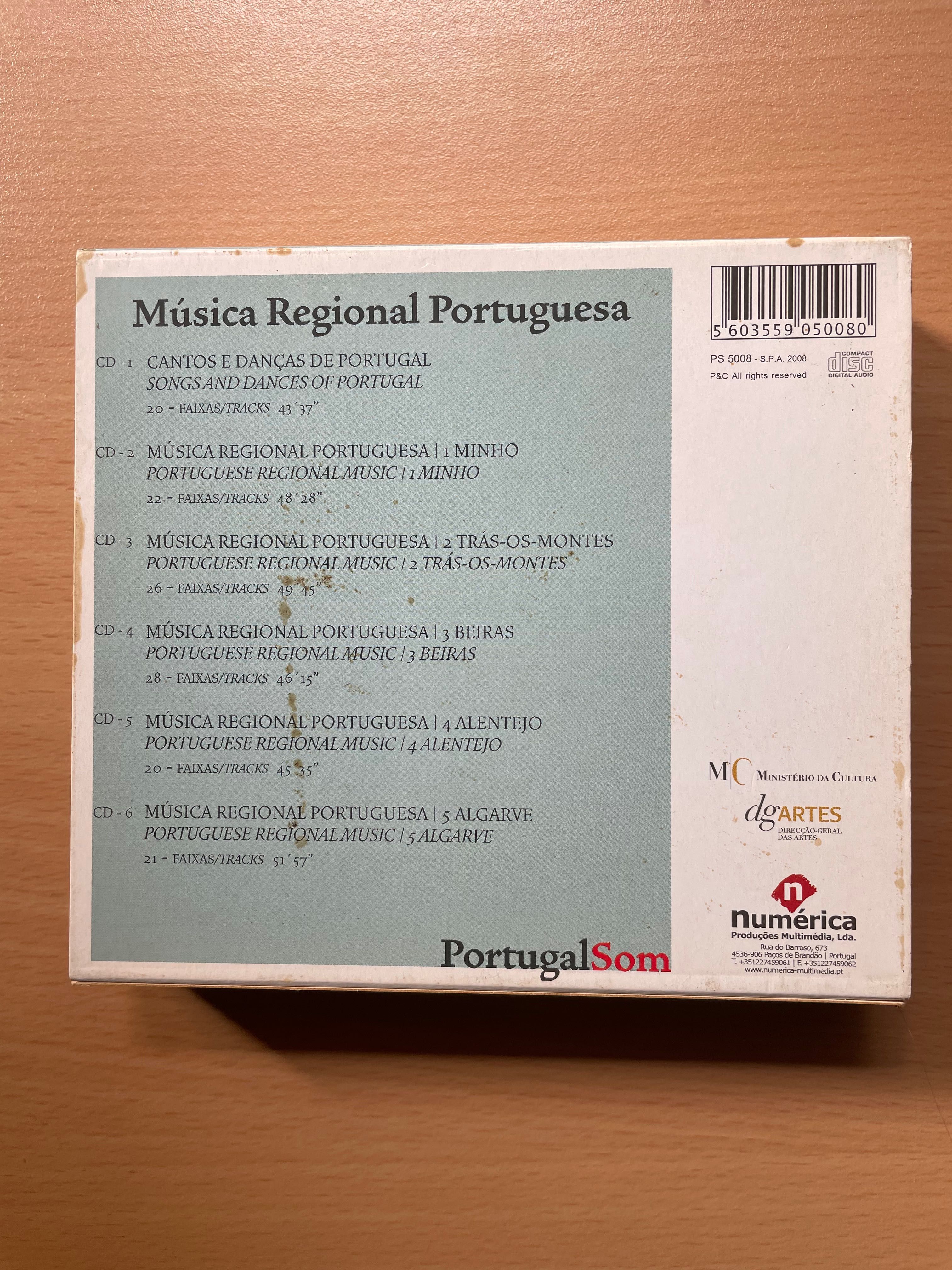 Caixa 6CDs Música Regional Portuguesa-Giacometti/Lopes-Graça