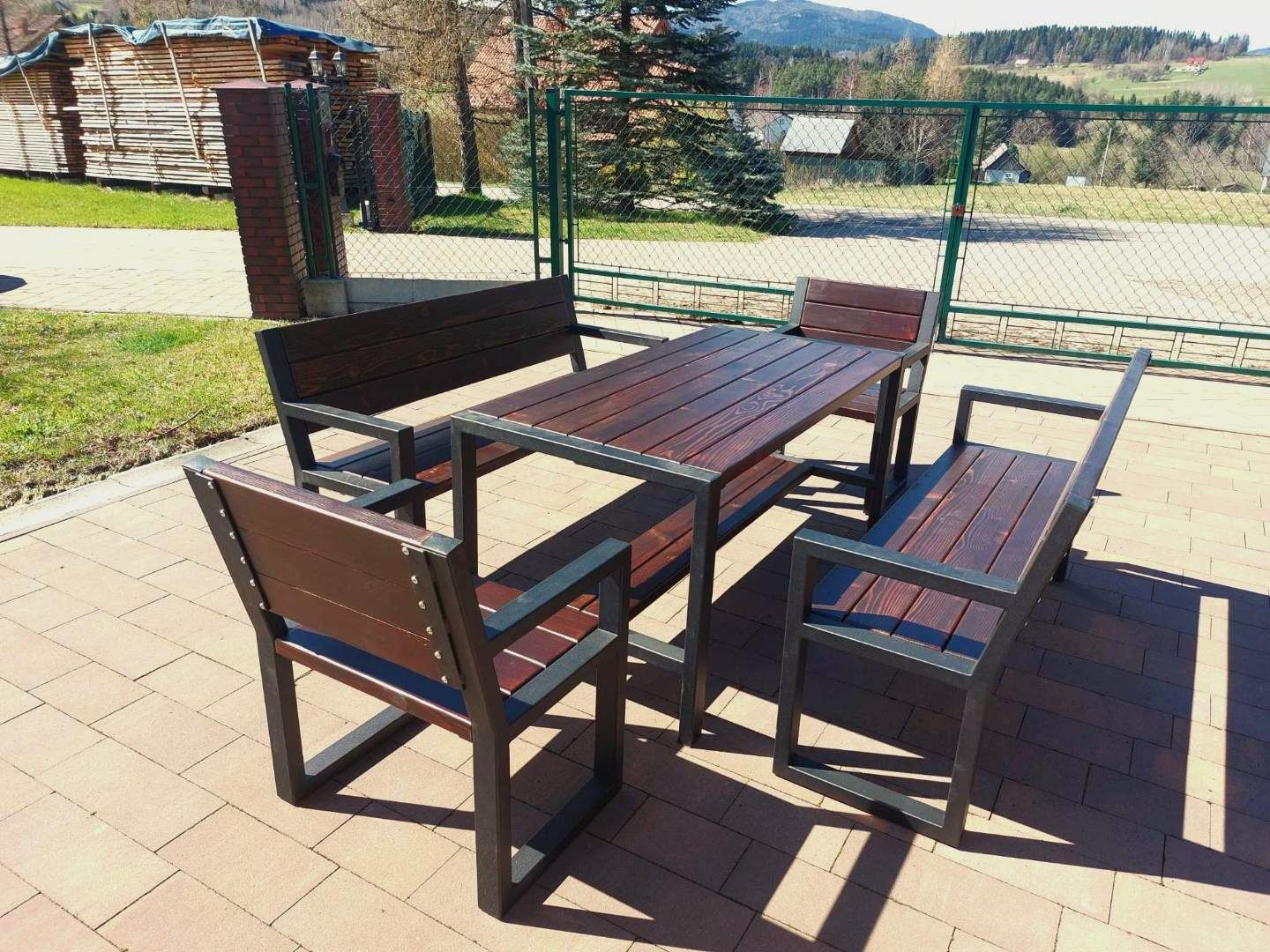 Meble ogrodowe loft metalowe nogi