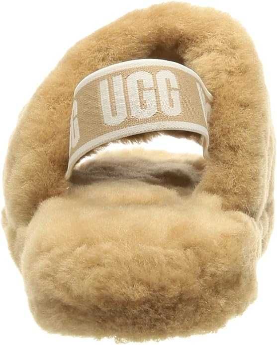 Детские меховые тапочки-слинги шлепанцы UGG Unisex Fluff Yeah