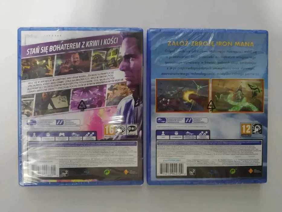 NOWY Zestaw 2 gier PS4 VR Iron Man, blood & Truth 2x folia nowe gogle