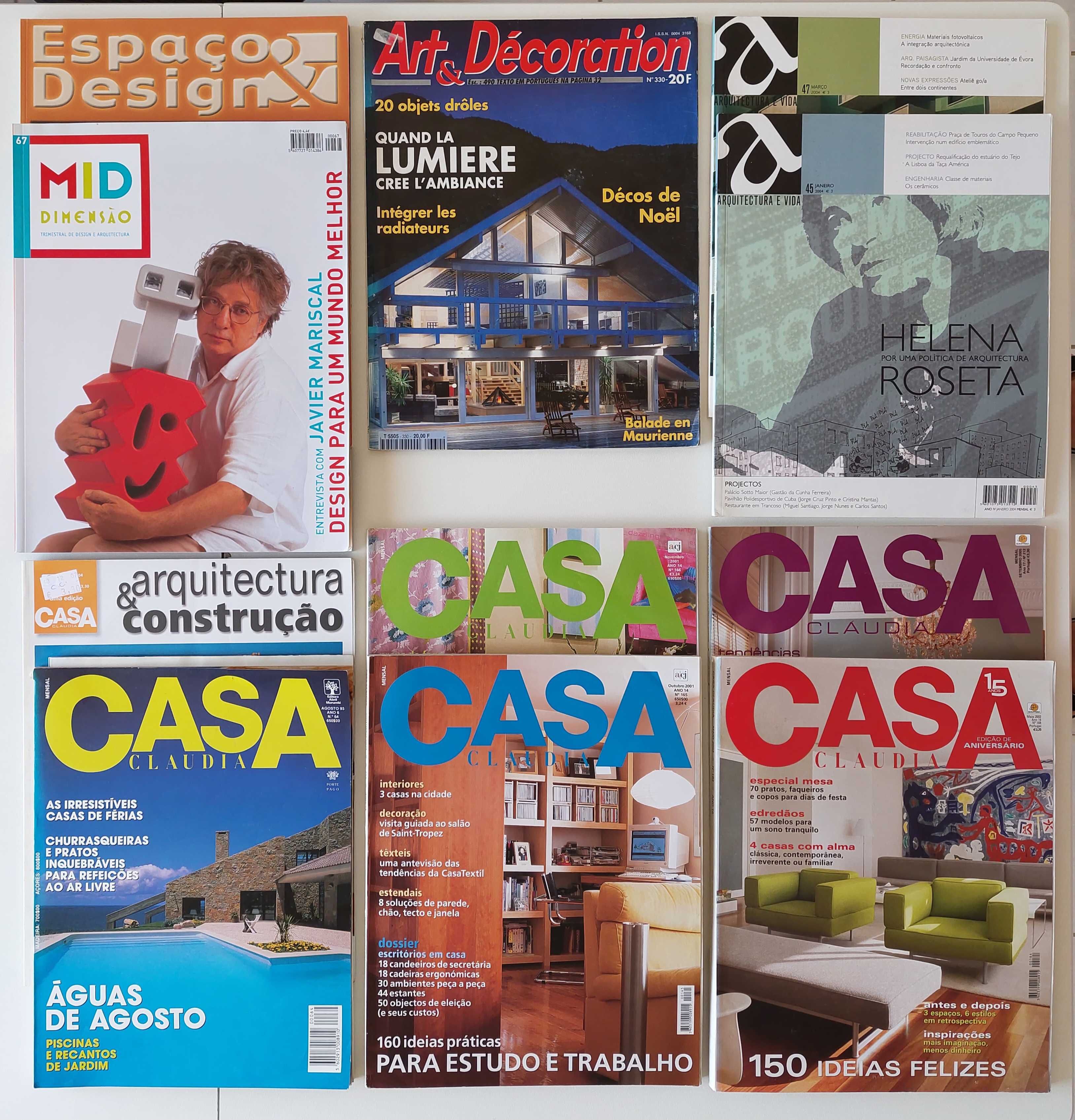 Revistas de arquitetura e design de interiores (Várias)