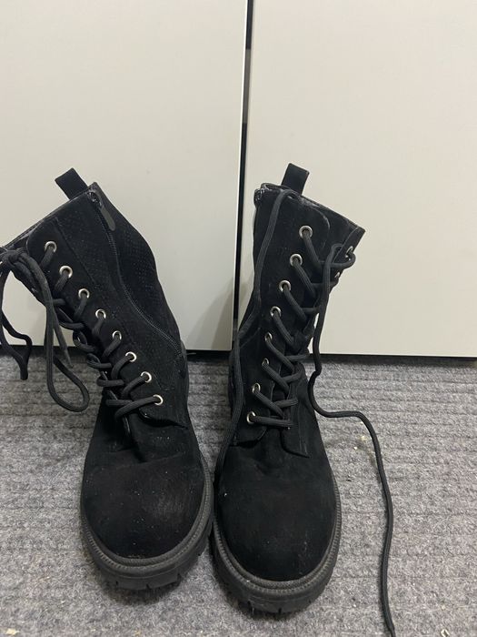 kozaki botki zimowe na koturnie