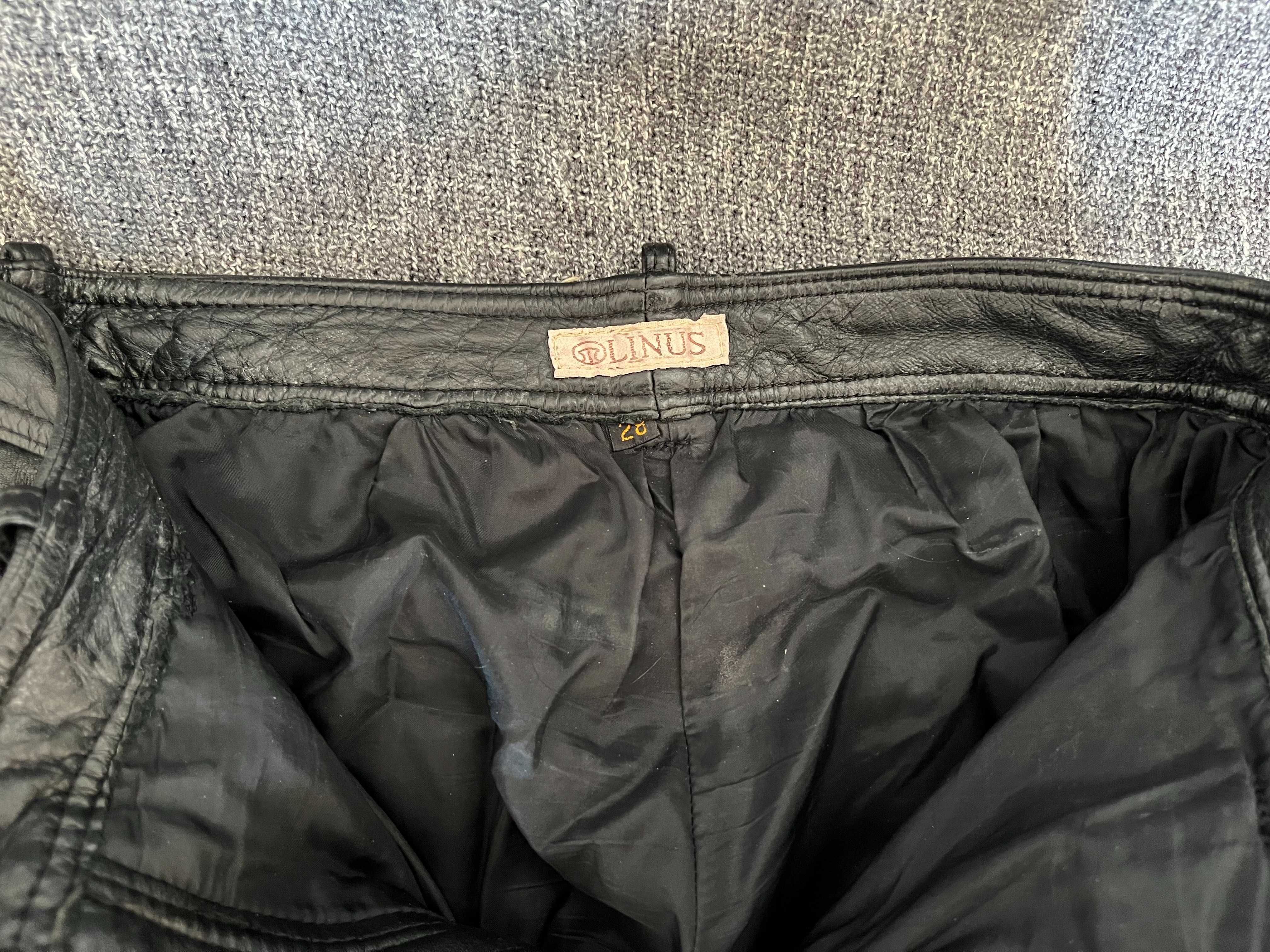 Skórzane, sznurowane spodnie, unisex