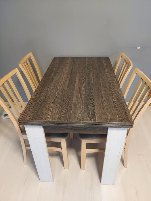 Zestaw mebli Monaco komoda, słupek, szafa, stół