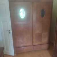 ANTYKI - 2 szafy drewniane - zdobione - przedwojenna piękna politura