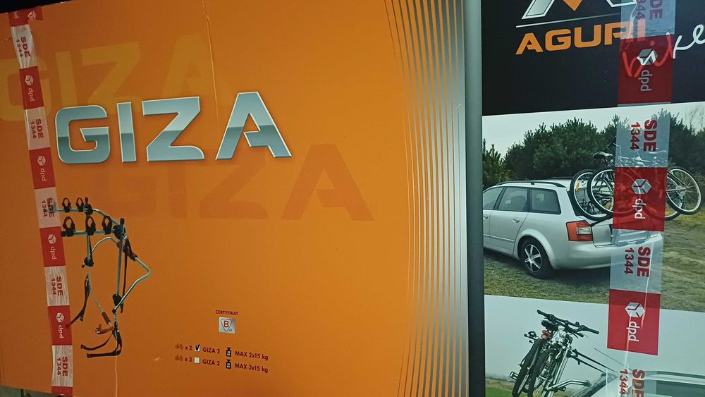 Bagażnik rowerowy na klapę, nowy, GIZA, dobrej firmy Auguri. 2 rowery.