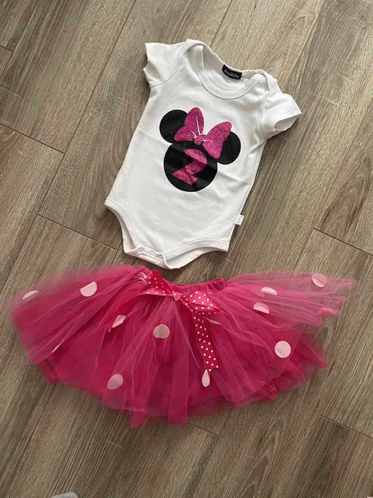 2 latka urodziny strój myszka minnie body tutu bdb