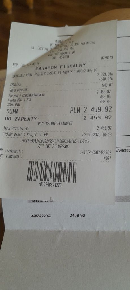 Odkurzacz bezprzewodowy PHILIPS.
