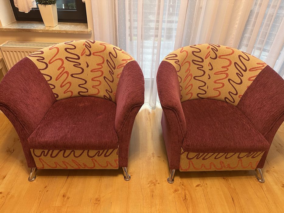 Komplet wypoczynkowy + 2 fotele w stanie idealnym