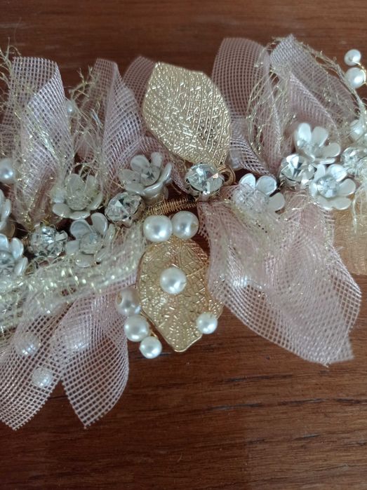 Ozdoba do włosów na ślub opaska ślubna diadem stroik ślubny