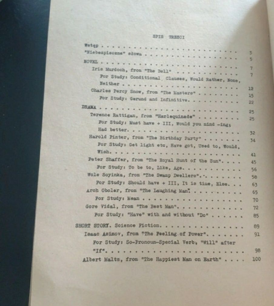 Wybór tekstów angielskich, UW , Sołecka, 1973