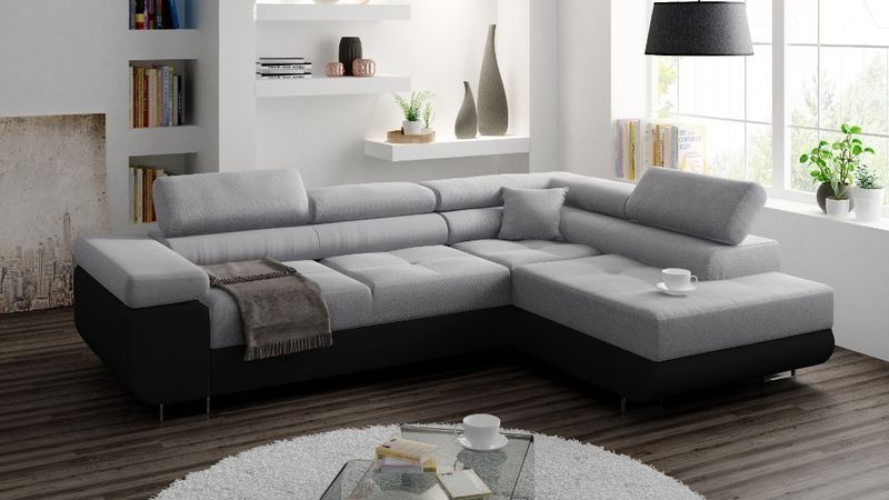 Narożnik MIAMI rogówka REGULOWANE zagłówki RUCHOME sofa od producenta