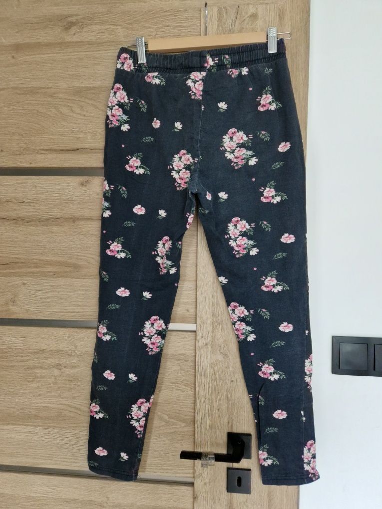 Spodnie dresowe damskie kwiatowy print na 164cm
