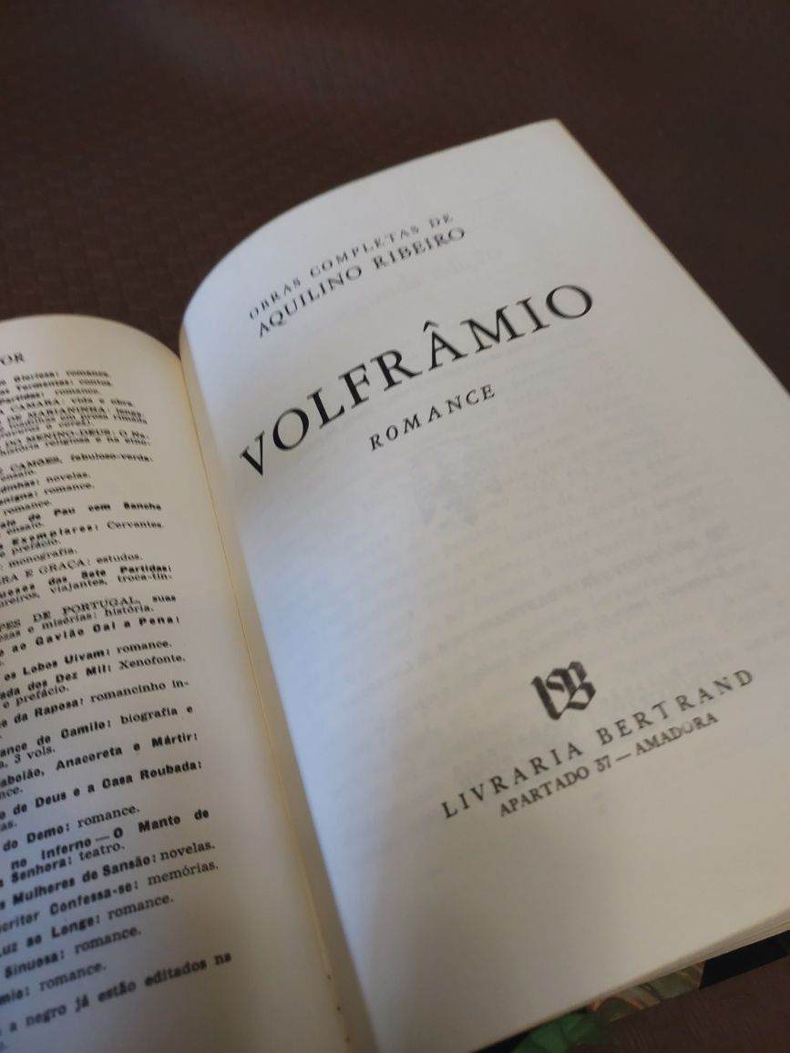 Livro Volfrâmio de Aquilino  Ribeiro