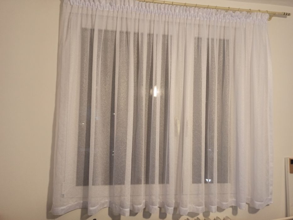 Firanki śnieżnobiałe szyte na wymiar