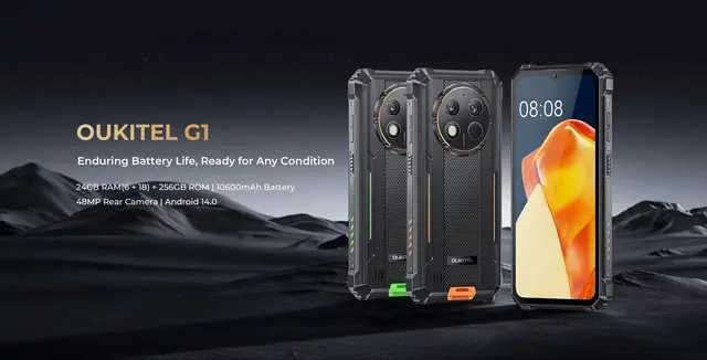 Смартфон Oukitel G1 Black 6/256Gb 10600mAh NFC Защищенный Global