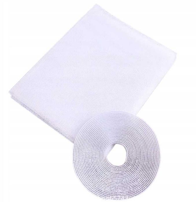 MOSKITIERA  NA OKNO okienna siatka na owady KOMARY + RZEP 150x130cm