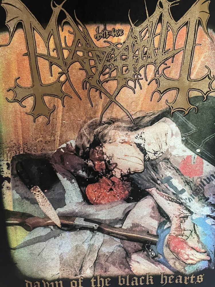 Футболка / рок мерч Mayhem “Dawn of the Black Hearts”