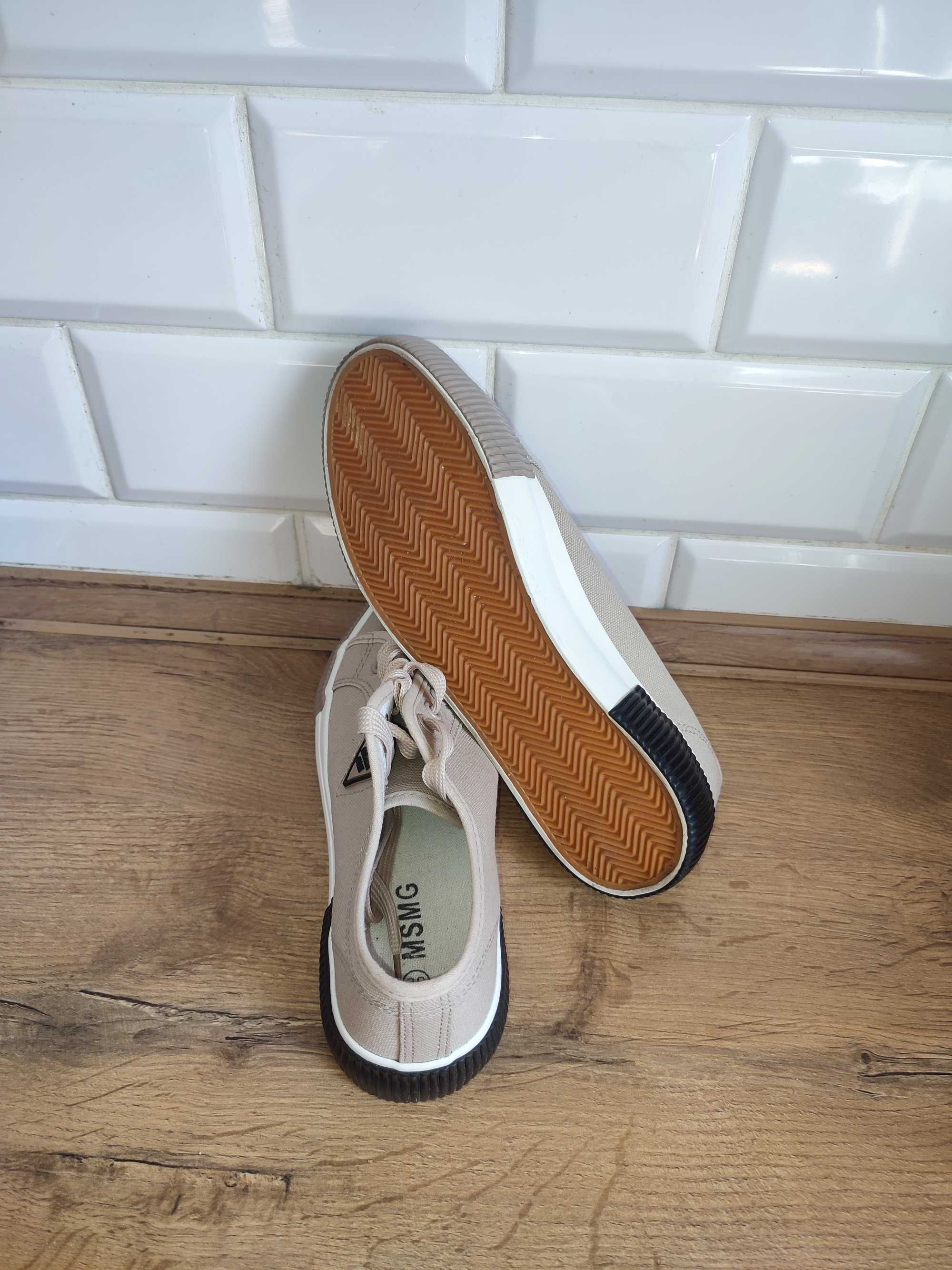 Buty damskie Trampki Tenisówki Beżowe Sportowe Modne r.38