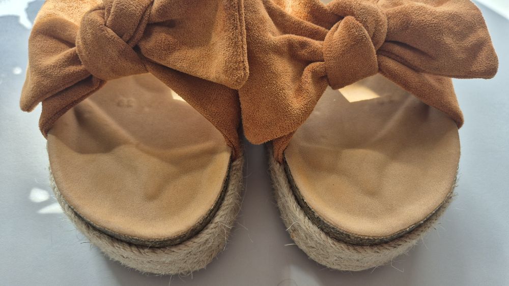 Damskie laczki 38 klapki gruba podeszwa