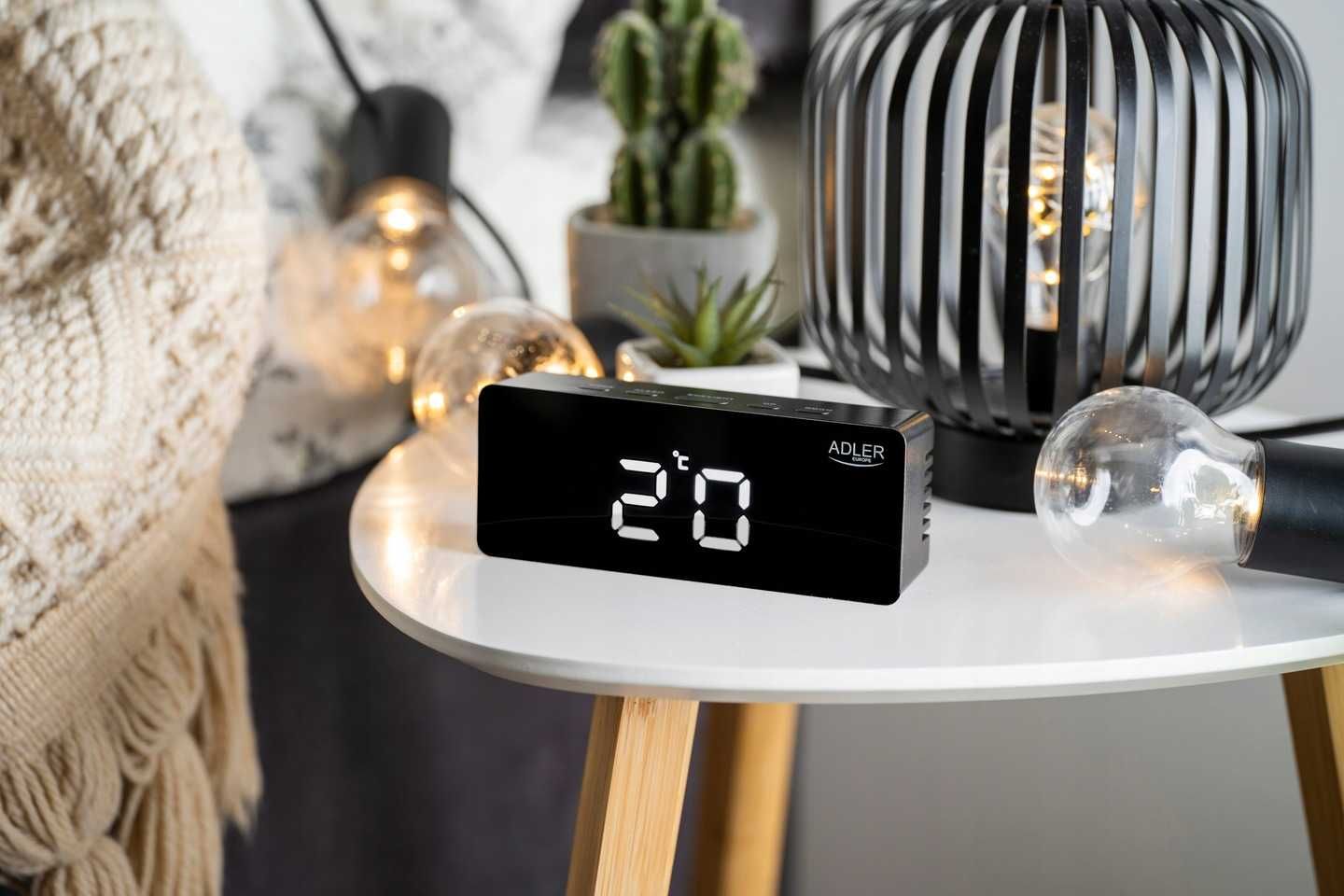 Zegar elektroniczny budzik cyfrowy termometr LED