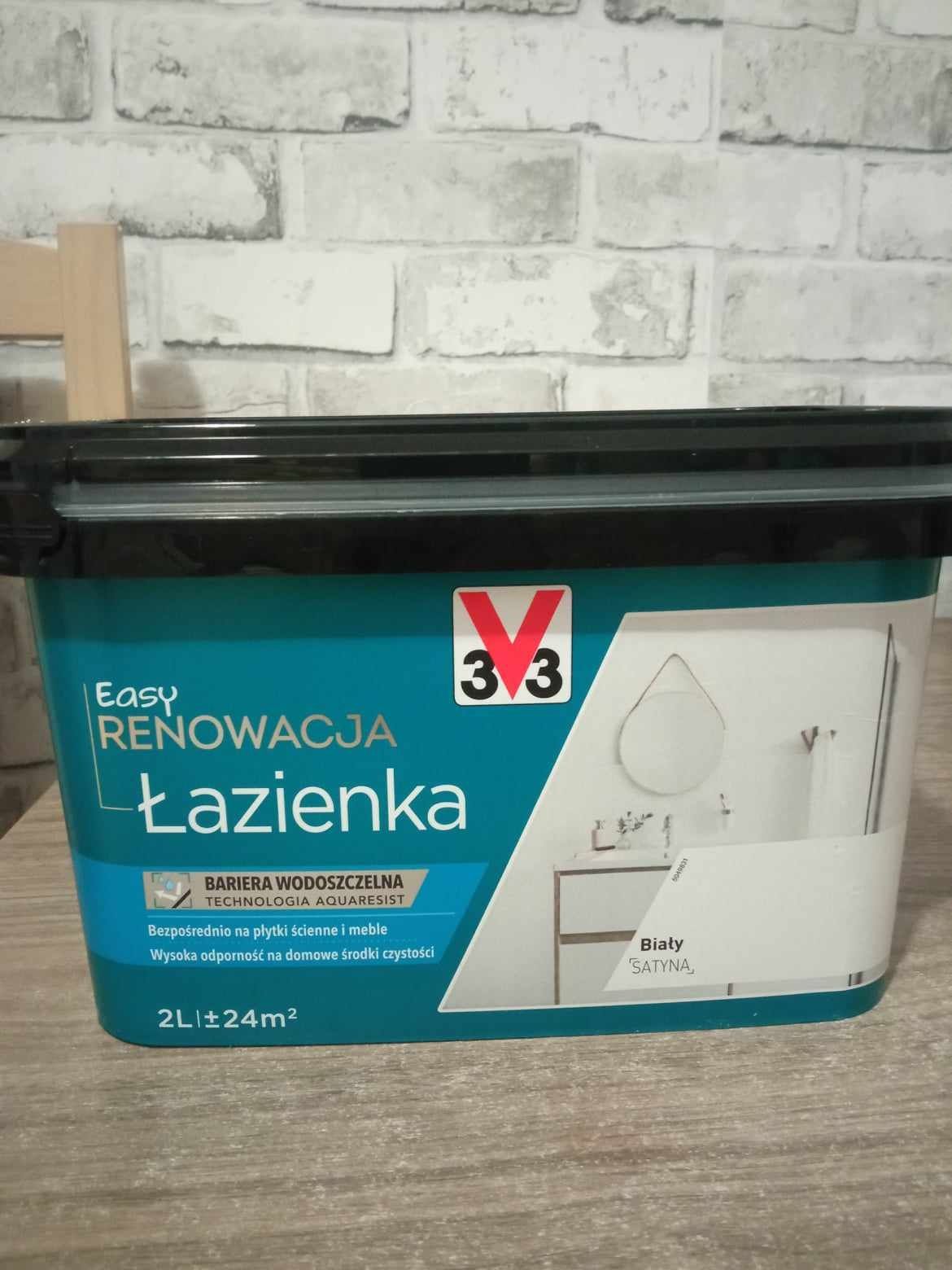 Nowa farba 3v3 biała do łazienki 2l